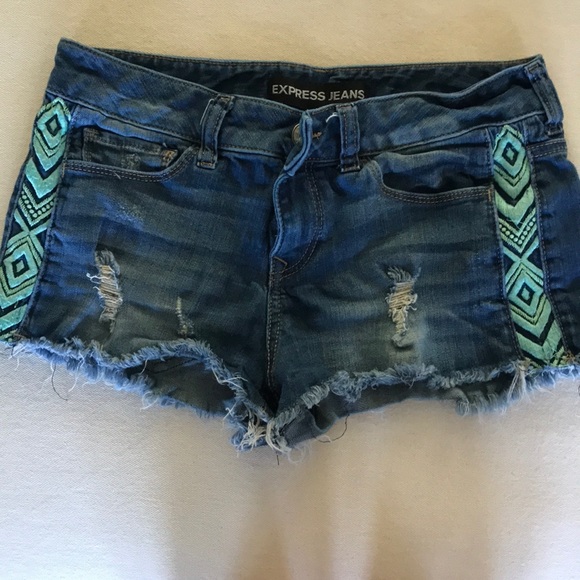 Express denim shorts - Picture 1 of 3